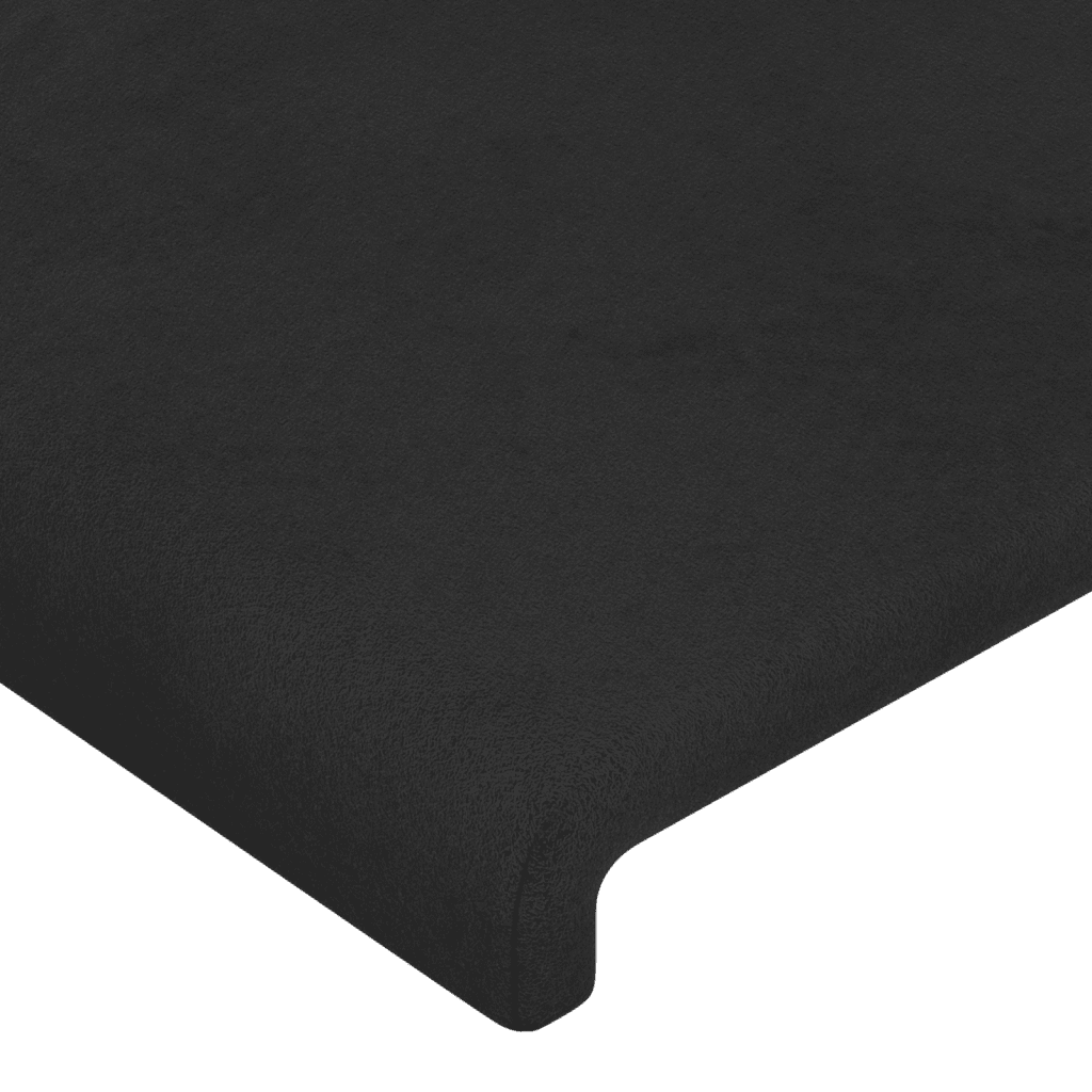 Giroletto a Molle con Materasso Nero 180x200 cm in Velluto