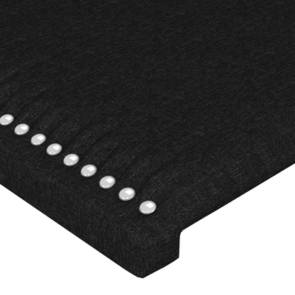 Giroletto a Molle con Materasso Nero 120x200 cm in Tessuto