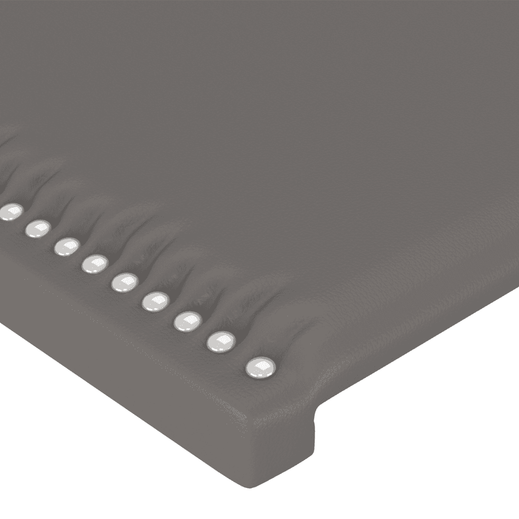 Giroletto a Molle con Materasso Grigio 140x190 cm in Similpelle