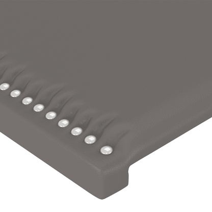 Giroletto a Molle con Materasso Grigio 140x190 cm in Similpelle
