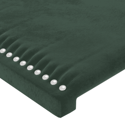 Giroletto a Molle con Materasso Verde Scuro 200x200 cm Velluto | homemem39