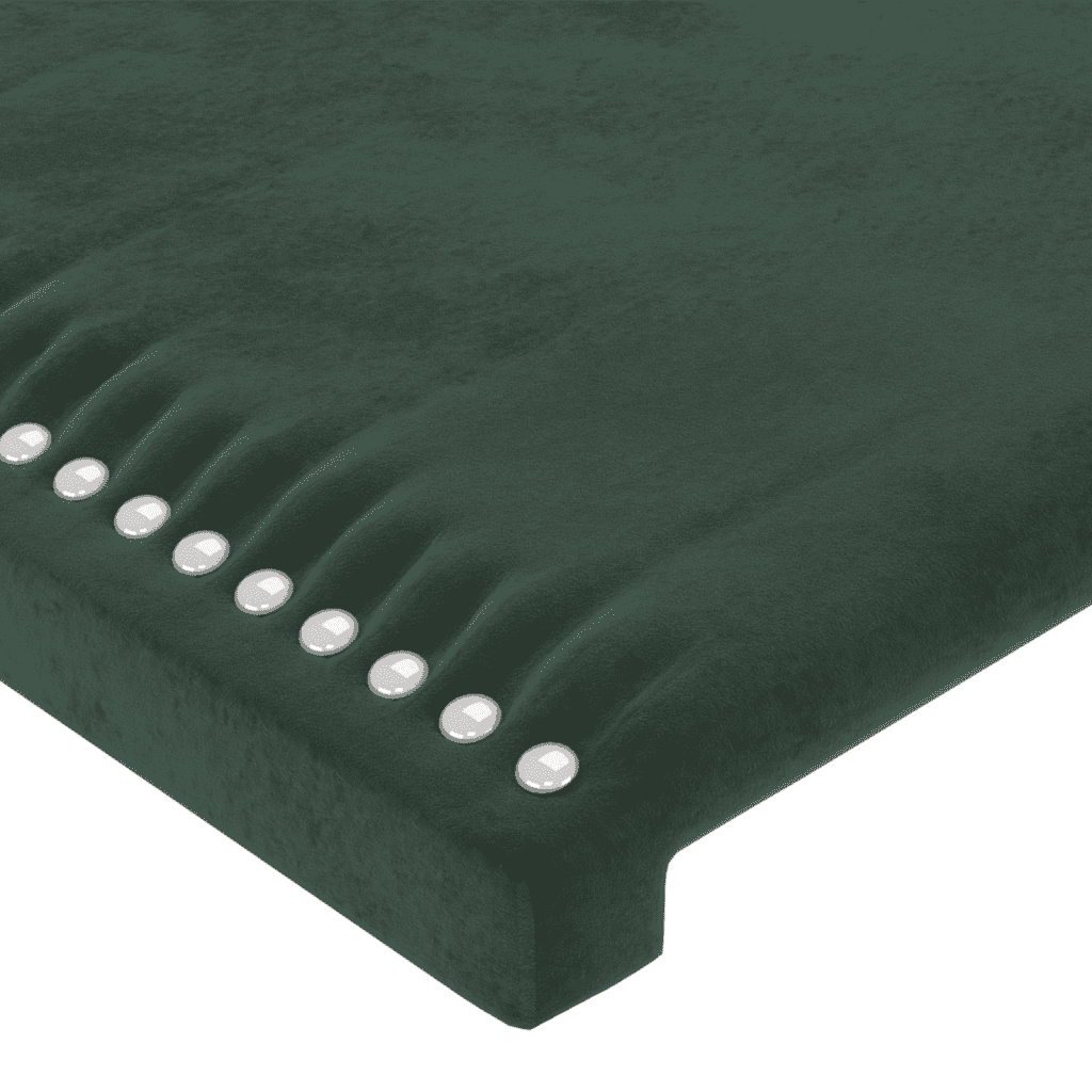 Giroletto a Molle con Materasso Verde Scuro 90x200 cm Velluto