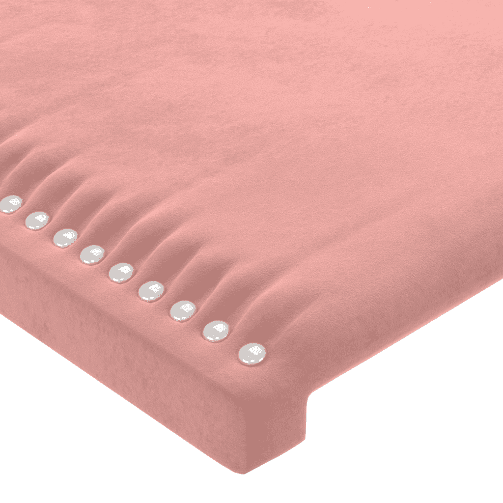 Giroletto a Molle con Materasso Rosa 90x200 cm in Velluto