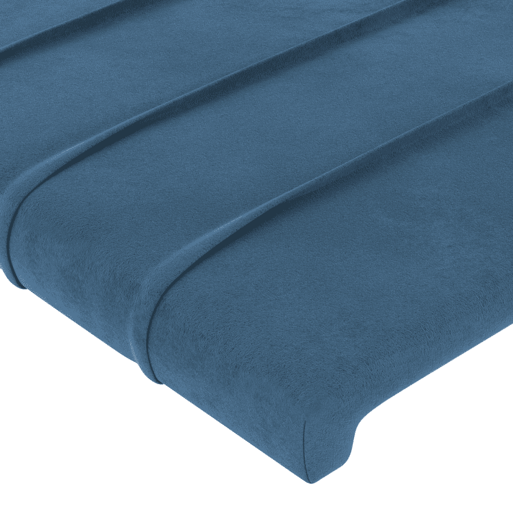 Giroletto a Molle con Materasso Blu Scuro 120x200 cm in Velluto