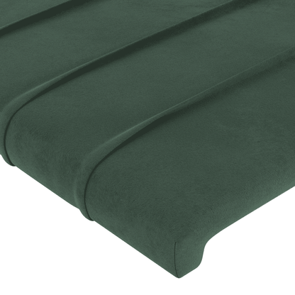 Giroletto a Molle con Materasso Verde Scuro 90x190 cm Velluto
