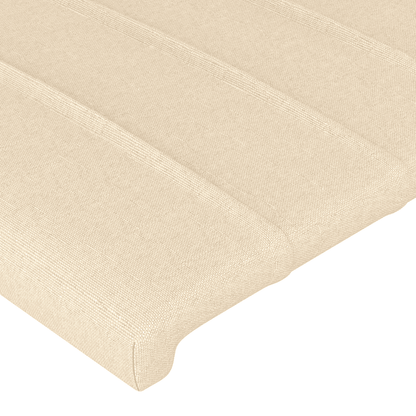 Giroletto a Molle con Materasso Crema 200x200 cm in Tessuto