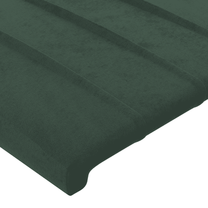 Giroletto a Molle con Materasso Verde Scuro 120x200 cm Velluto