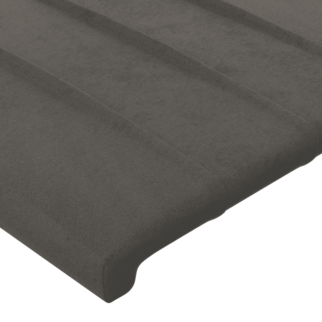 Giroletto a Molle con Materasso Grigio Scuro 100x200 cm Velluto | homemem39