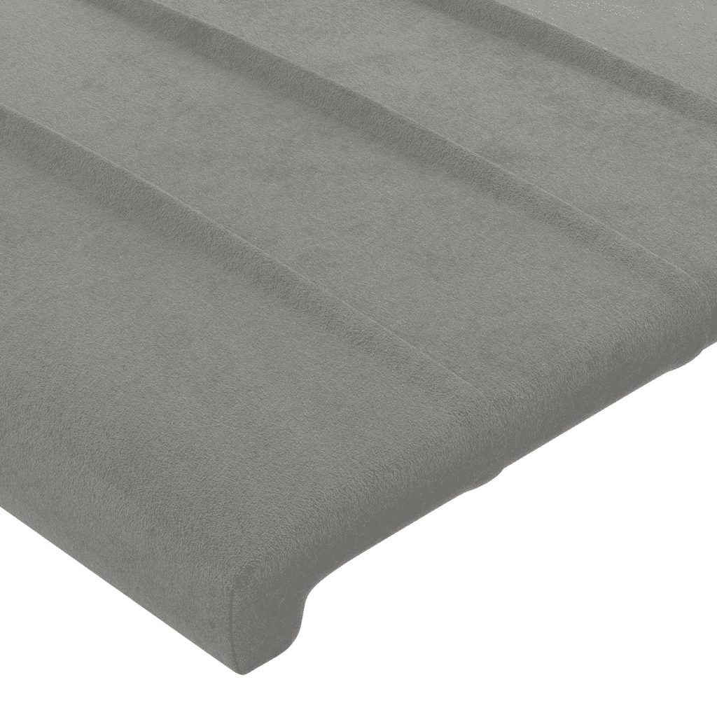 Giroletto a Molle con Materasso Grigio Chiaro 140x190cm Velluto | homemem39