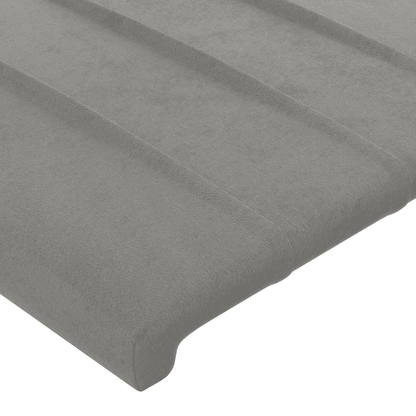 Giroletto a Molle con Materasso Grigio Chiaro 140x190cm Velluto | homemem39