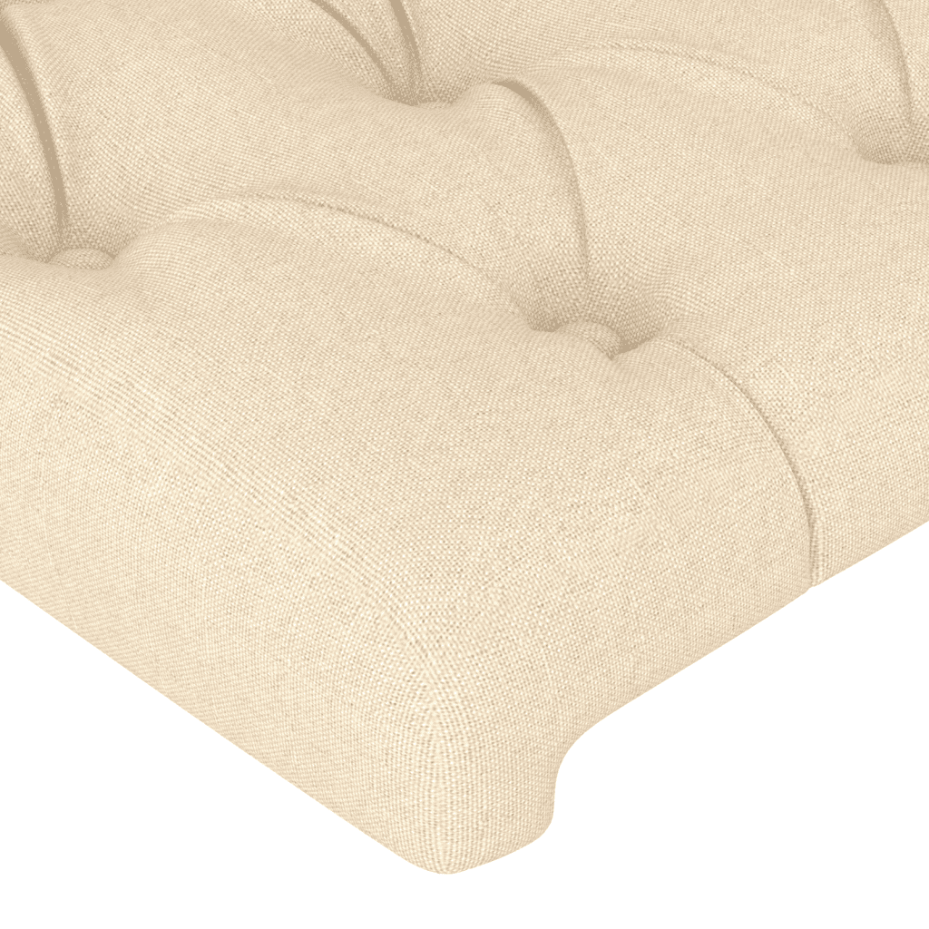 Giroletto a Molle con Materasso Crema 200x200 cm in Tessuto