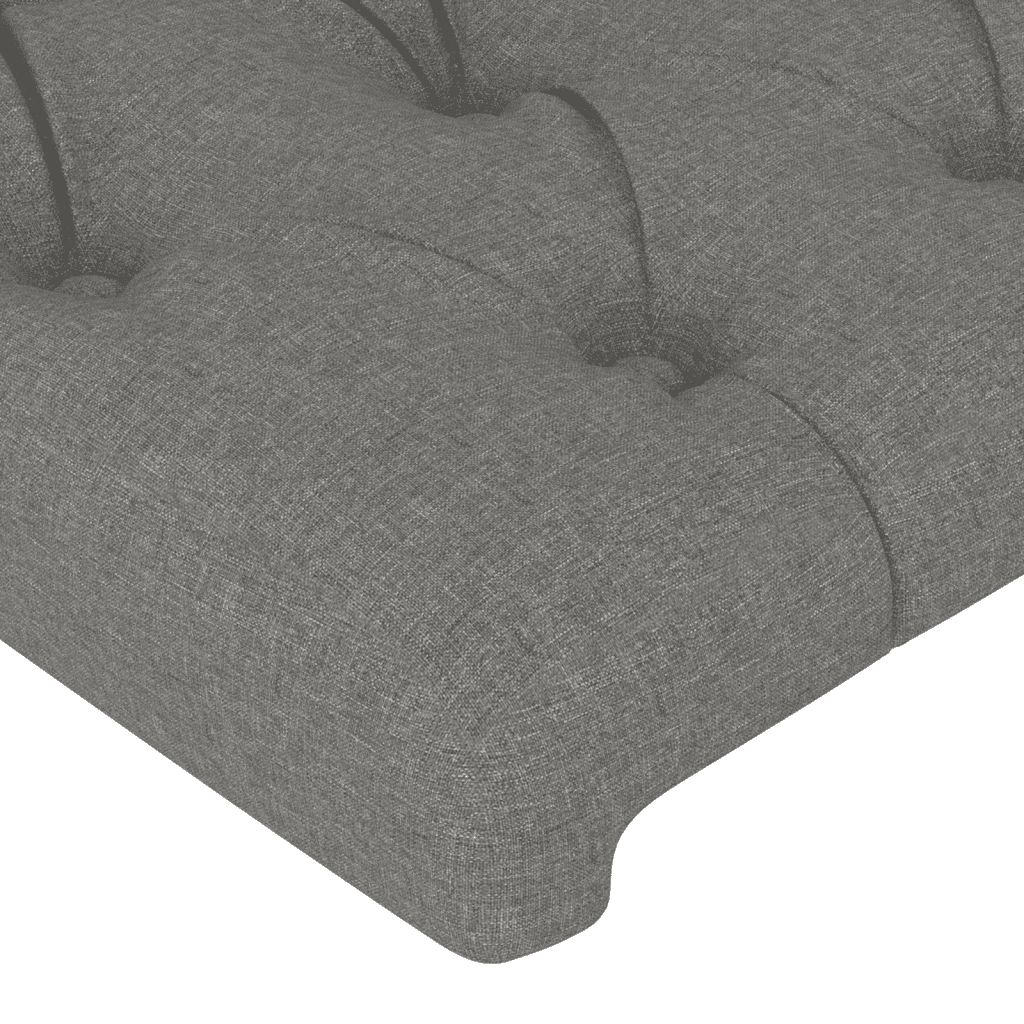 Giroletto a Molle con Materasso Grigio Scuro 200x200 cm Tessuto | homemem39