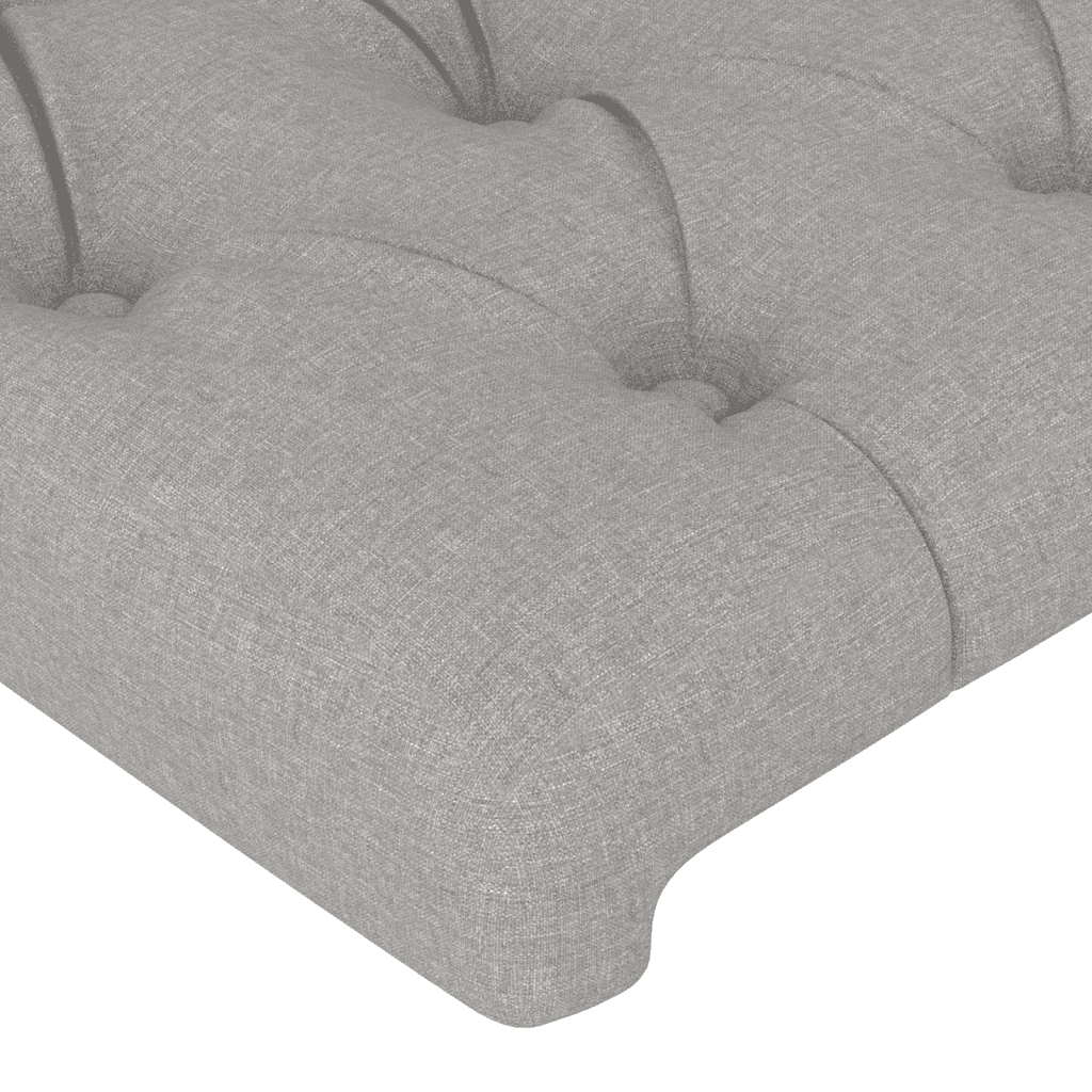 Giroletto a Molle con Materasso Grigio Chiaro160x200 cm Tessuto