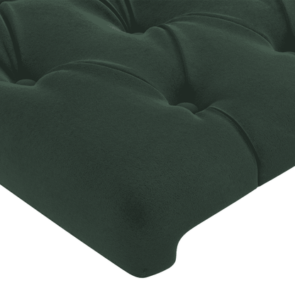 Giroletto a Molle con Materasso Verde Scuro 80x200 cm Velluto