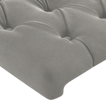 Giroletto a Molle con Materasso Grigio Chiaro 200x200cm Velluto | homemem39