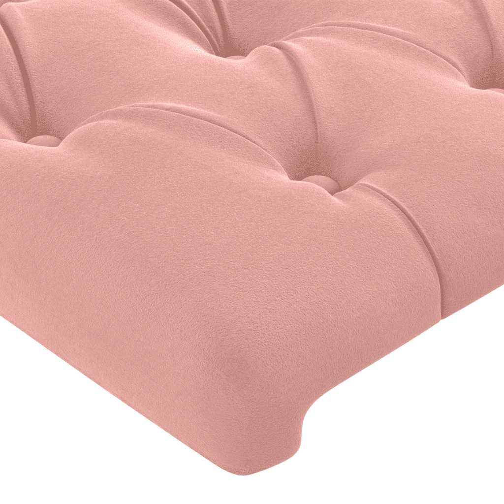 Giroletto a Molle con Materasso Rosa 90x190 cm in Velluto