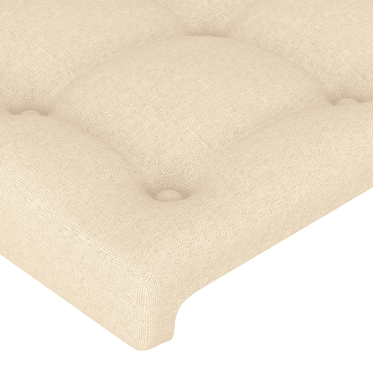 Giroletto a Molle con Materasso Crema 160x200 cm in Tessuto