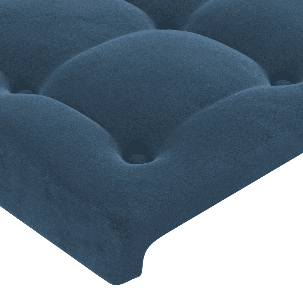 Giroletto a Molle con Materasso Blu Scuro 120x200 cm in Velluto | homemem39