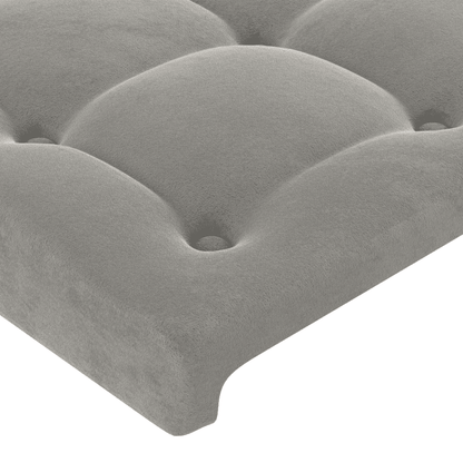 Giroletto a Molle con Materasso Grigio Chiaro 140x200cm Velluto | homemem39