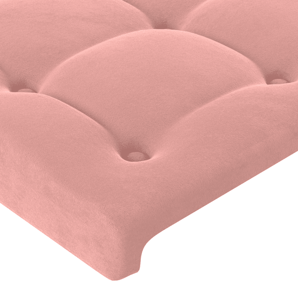 Giroletto a Molle con Materasso Rosa 90x200 cm in Velluto | homemem39