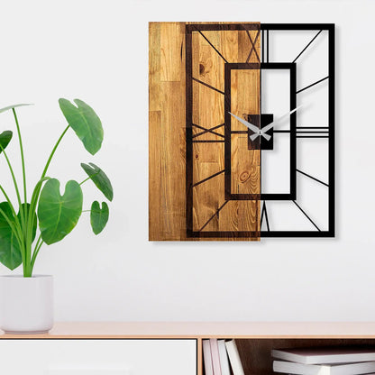 Decorative Wooden Wall Clock - homemem39