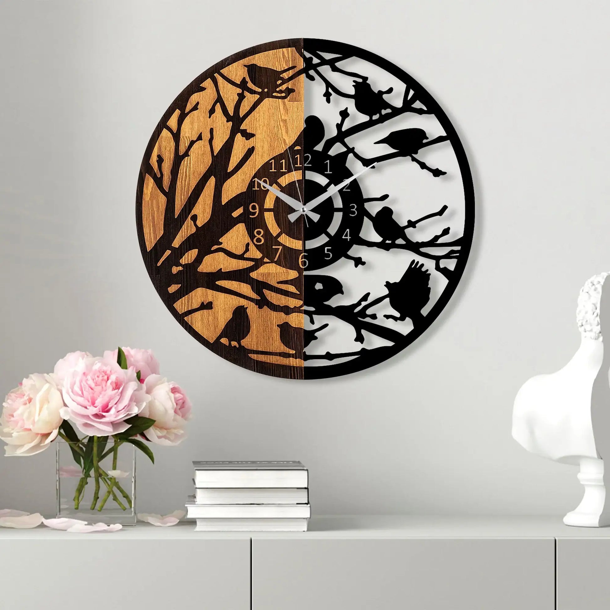 Decorative Wooden Wall Clock - homemem39