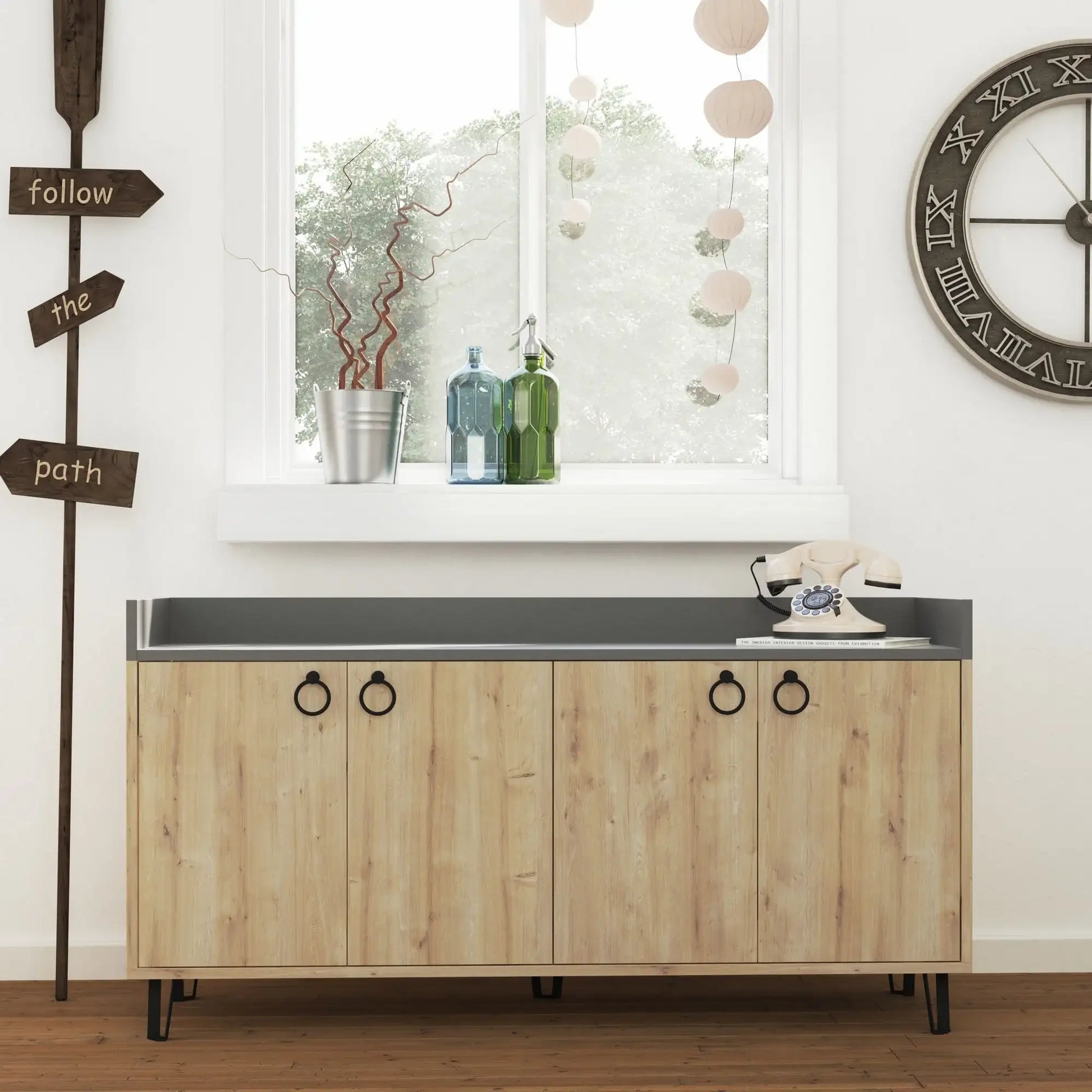 Console in Melamina Atlantic Pine - homemem39