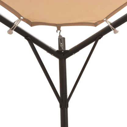 Gazebo Padiglione Tenda Tettoia 4x4 m in Acciaio Beige - homemem39