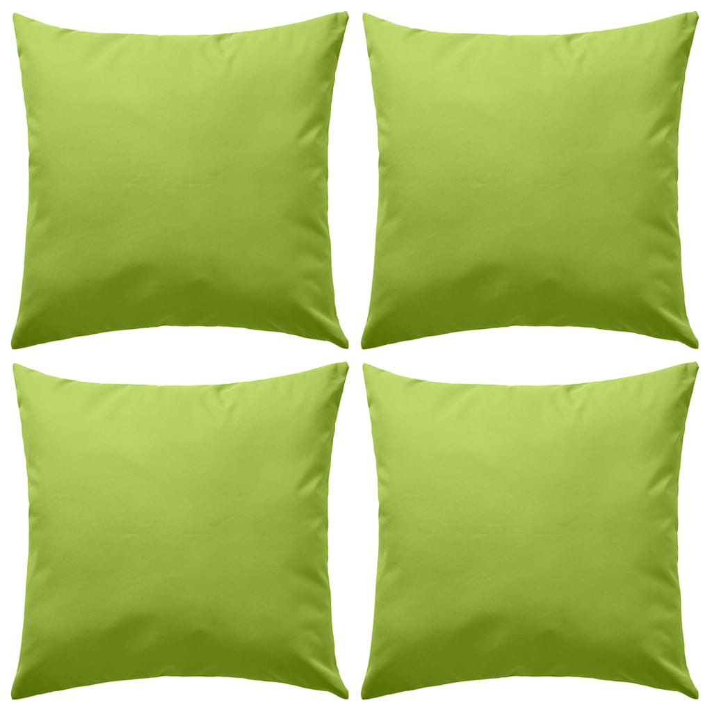 Cuscini da Esterno 4 pz 45x45 cm Verde Mela - homemem39