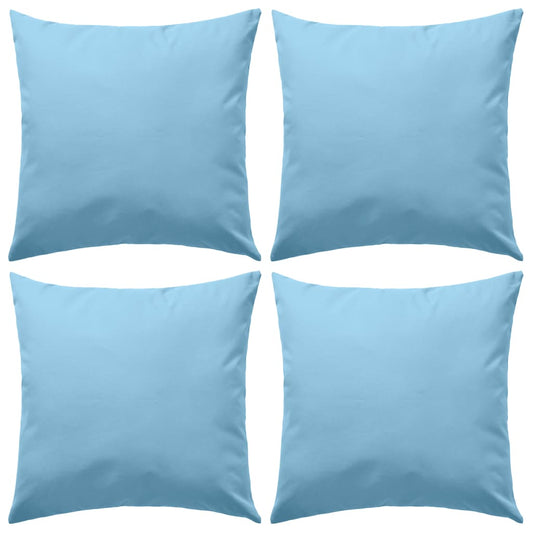 Cuscini da Esterno 4 pz 45x45 cm Celesti - homemem39