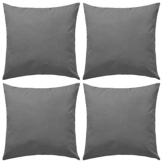 Cuscini da Esterno 4 pz 45x45 cm Grigi - homemem39