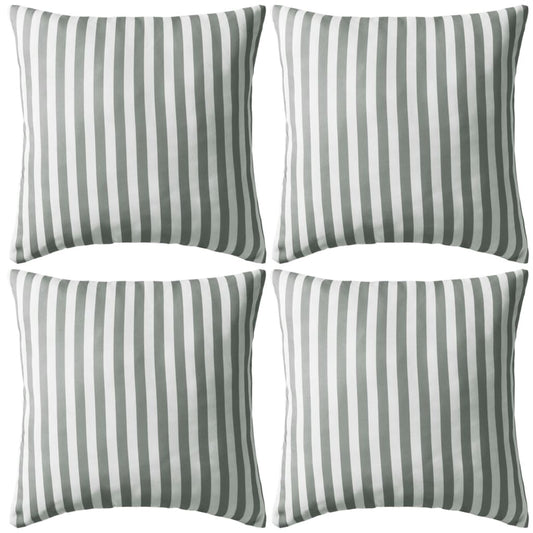 Cuscini da Esterno 4 pz Stampa a Righe 45x45 cm Grigi - homemem39