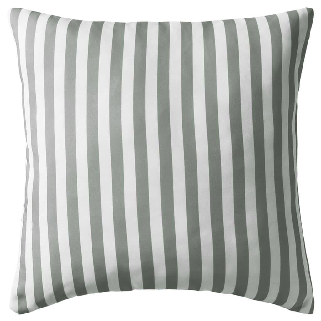 Cuscini da Esterno 4 pz Stampa a Righe 45x45 cm Grigi - homemem39