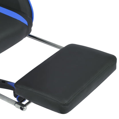 Sedia da Ufficio Racing Reclinabile con Poggiapiedi Blu - homemem39