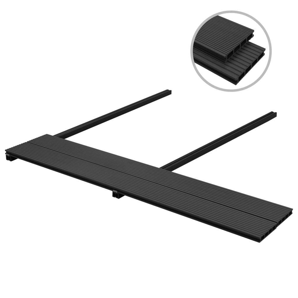 Pavimento per Esterni in WPC con Accessori 20 m² 2,2m Antracite - homemem39