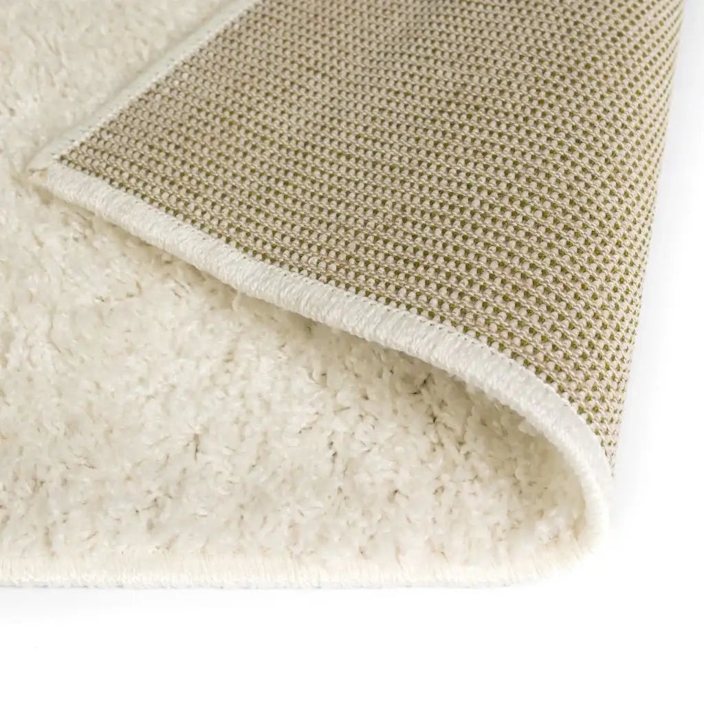 Tappeto Shaggy a Pelo Lungo 120x170 cm Crema - homemem39