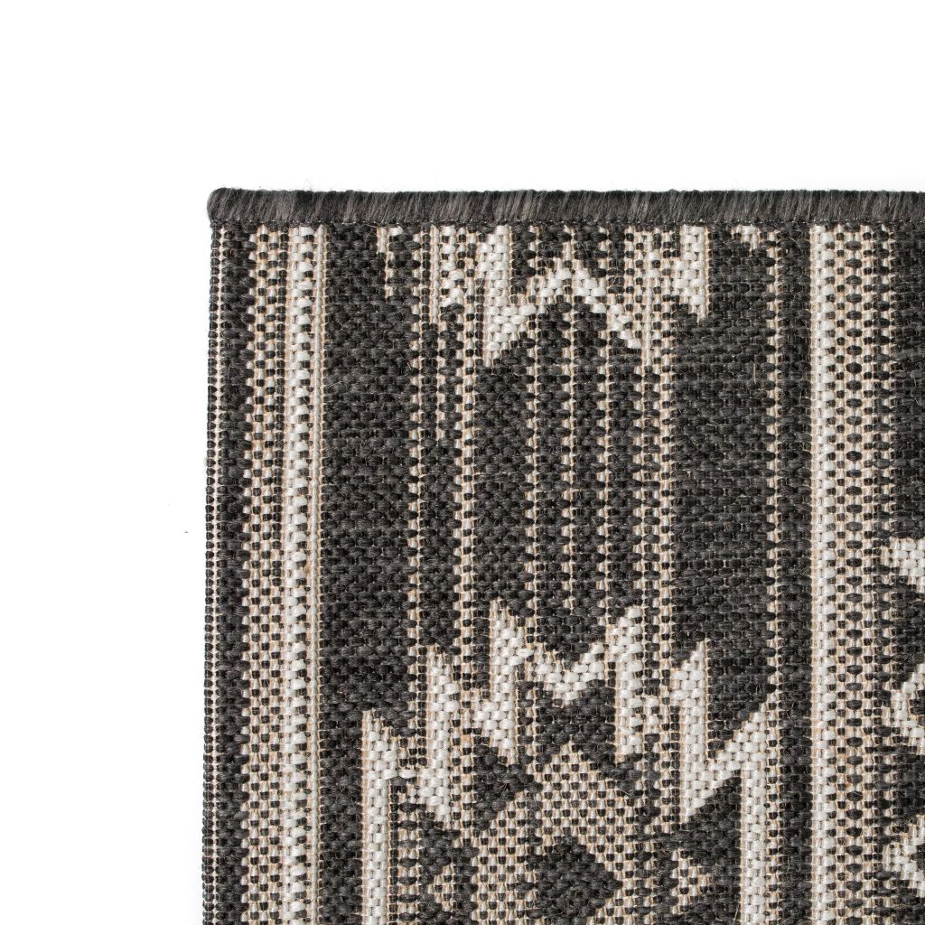 Tappeto da Interni/Esterni Effetto Sisal 80x150 cm Geometrico - homemem39