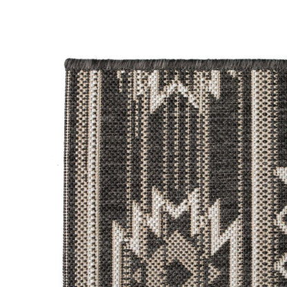 Tappeto da Interni/Esterni Effetto Sisal 80x150 cm Geometrico - homemem39