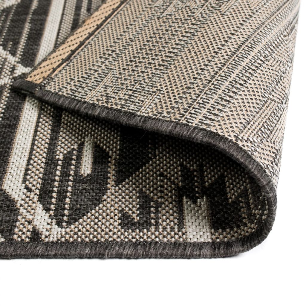 Tappeto da Interni/Esterni Effetto Sisal 80x150 cm Geometrico - homemem39