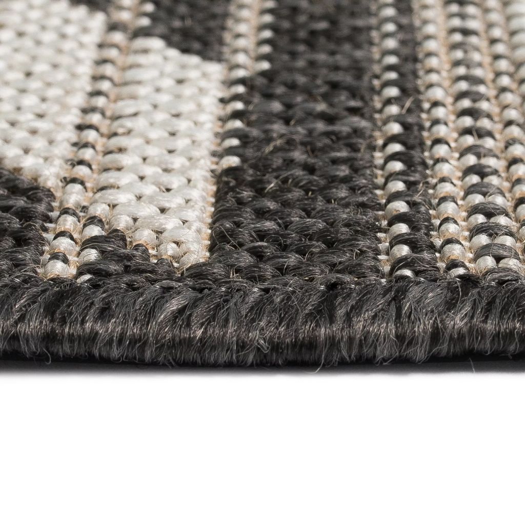 Tappeto da Interni/Esterni Effetto Sisal 80x150 cm Geometrico - homemem39