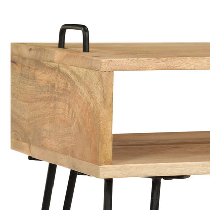 Tavolino da Caffè in Legno Massello di Mango 100x60x45 cm - homemem39