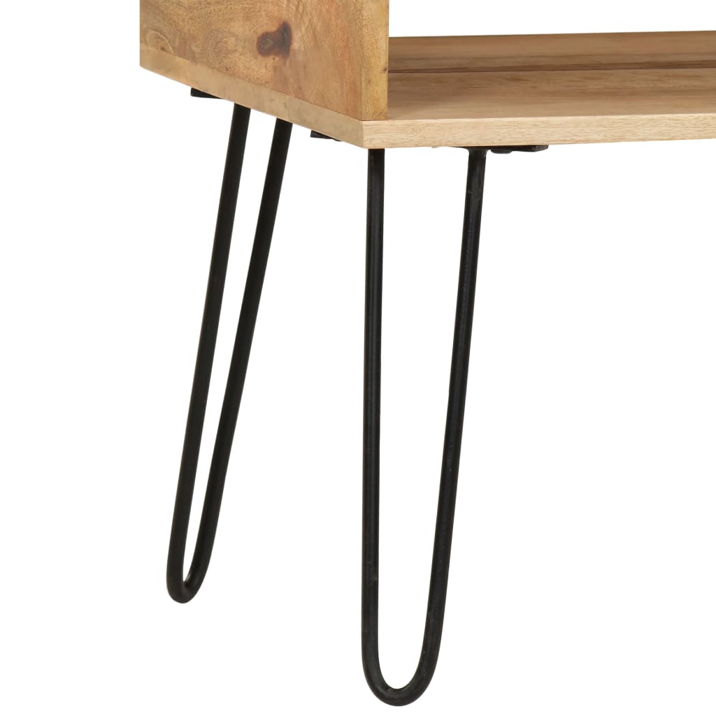 Tavolino da Caffè in Legno Massello di Mango 100x60x45 cm - homemem39