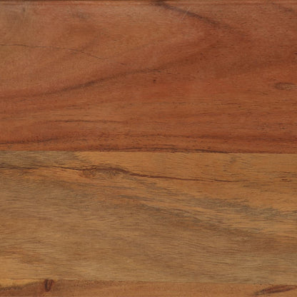 Tavolo da Pranzo in Massello d'Acacia e Acciaio 120x60x76 cm - homemem39