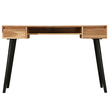 vidaXL Scrittoio in Legno Massello di Acacia 118x45x76 cm - homemem39