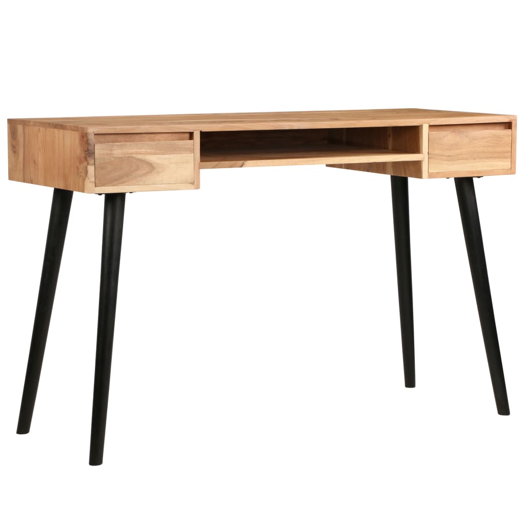 vidaXL Scrittoio in Legno Massello di Acacia 118x45x76 cm - homemem39