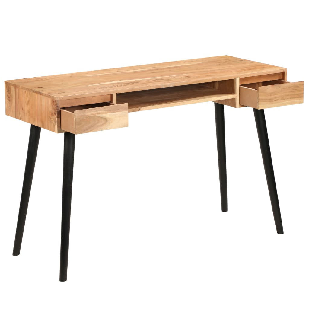 vidaXL Scrittoio in Legno Massello di Acacia 118x45x76 cm - homemem39