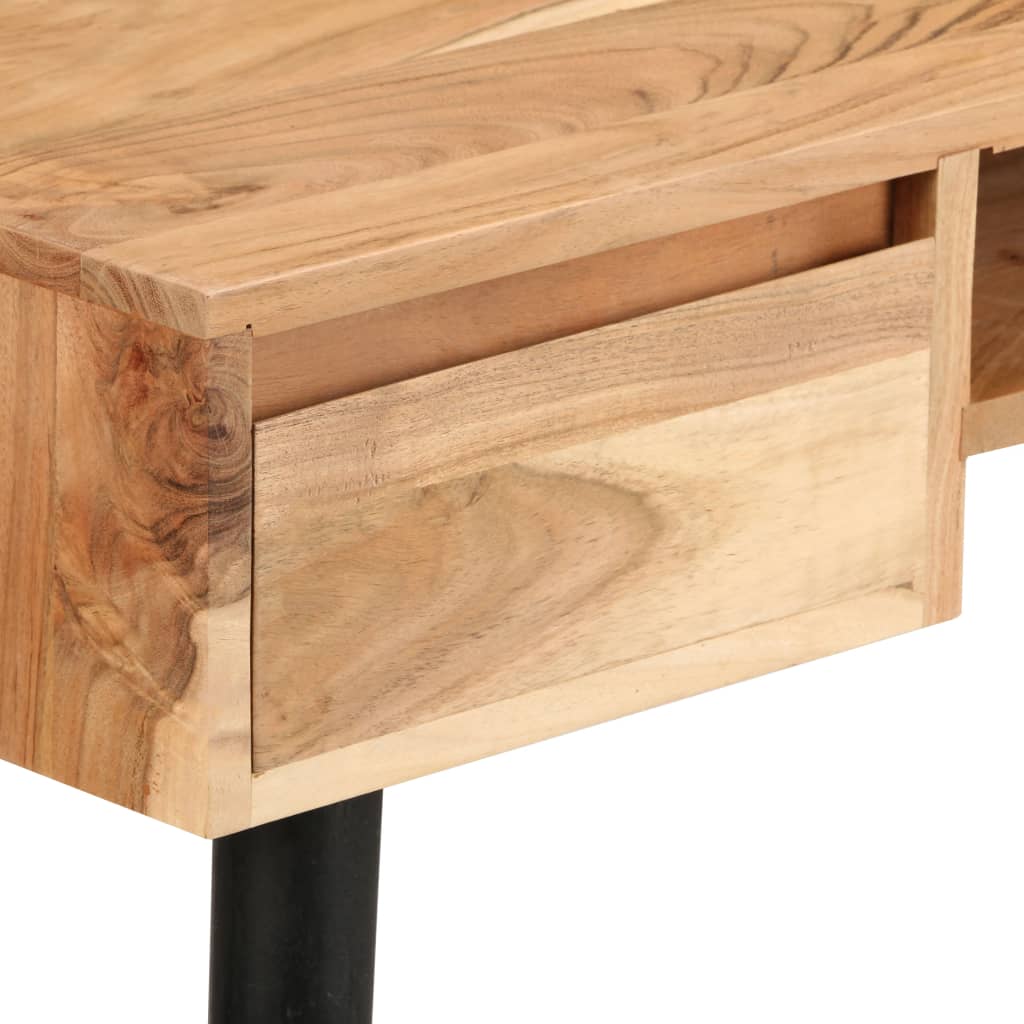 vidaXL Scrittoio in Legno Massello di Acacia 118x45x76 cm - homemem39