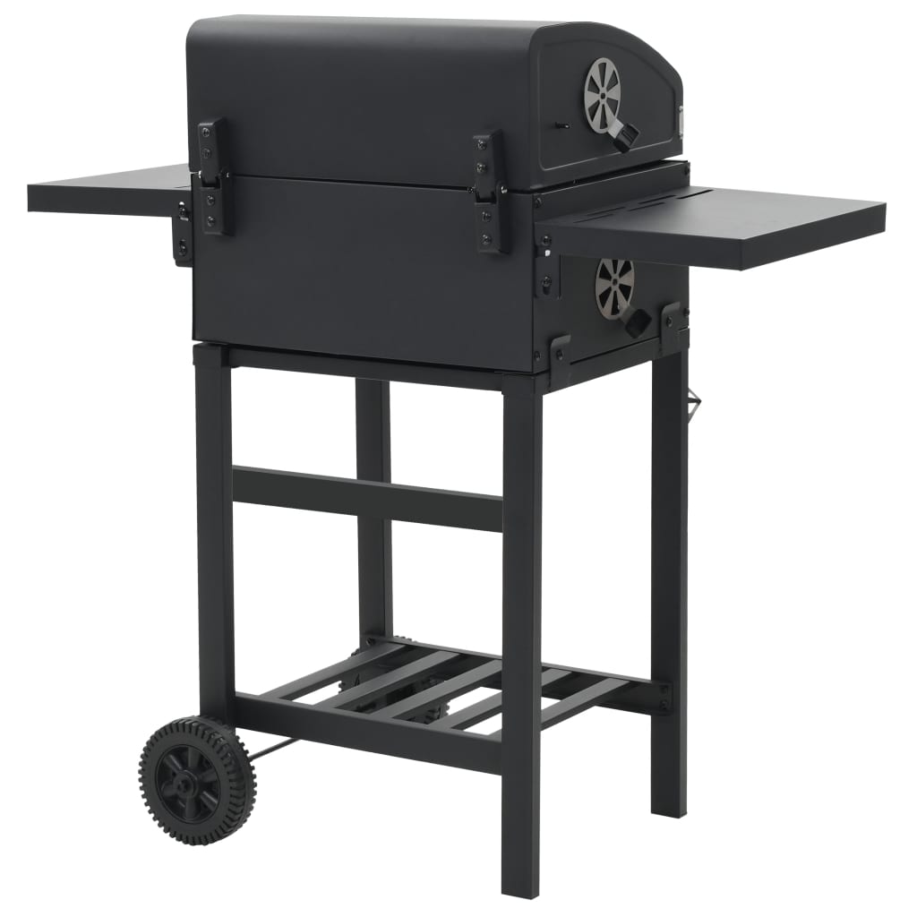 Barbecue a Carbonella con Ripiano Inferiore Nero - homemem39