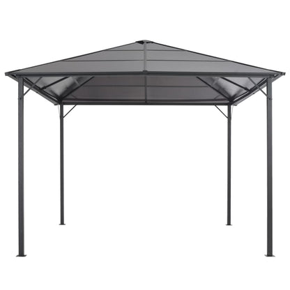 Gazebo con Tettuccio in Alluminio 3x3 m Nero - homemem39