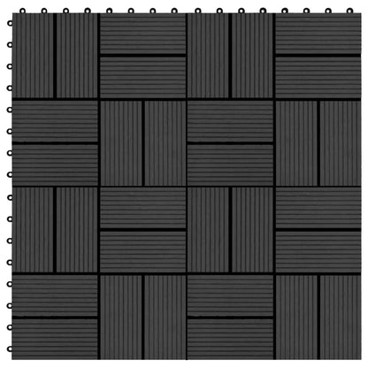 Piastrelle per Decking in WPC 11 pz 30x30cm 1 mq Nero - homemem39